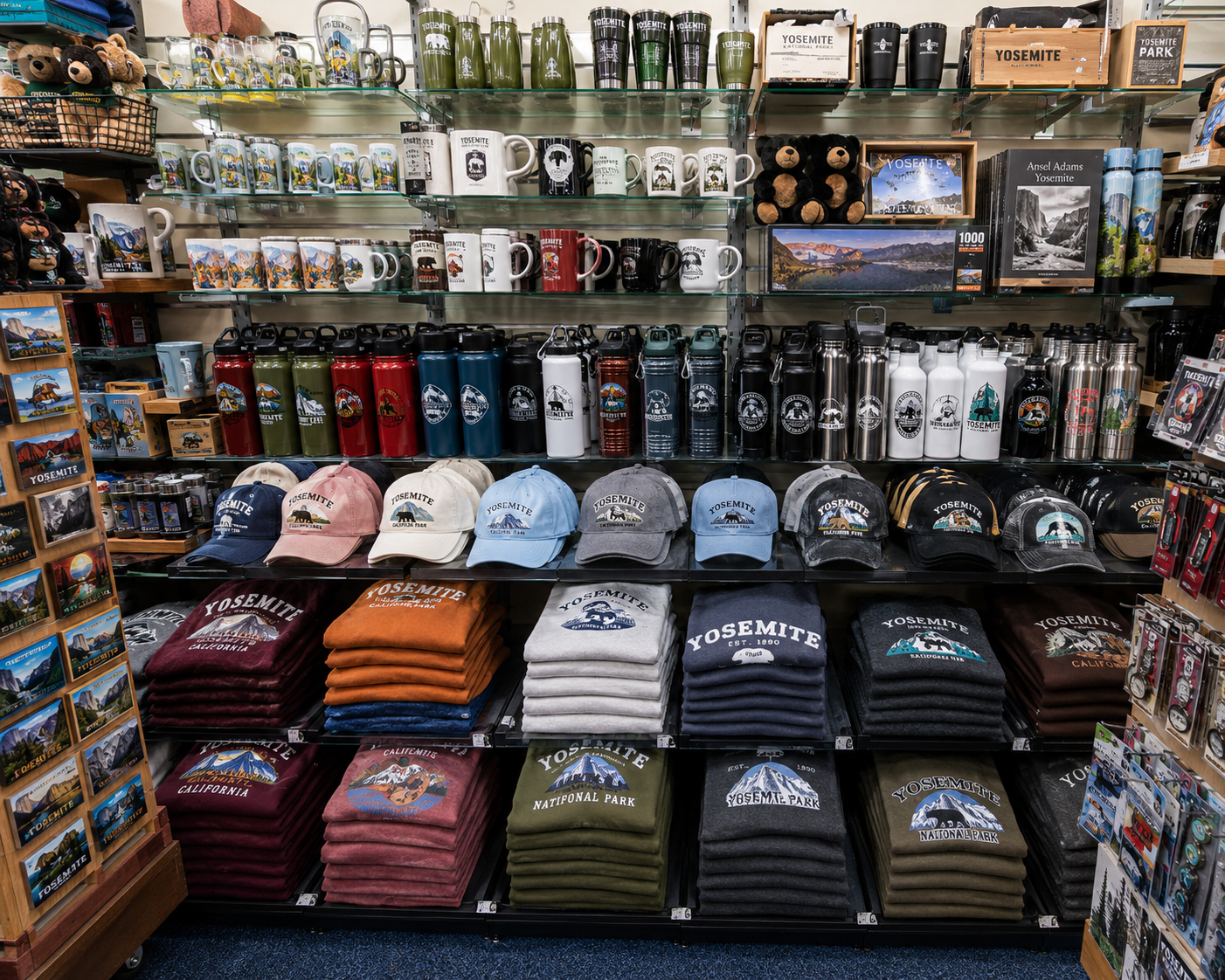 Mugs and home goods display